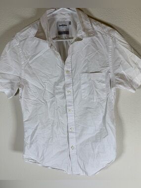 Goodfellow & Co Men’s White Short-Sleeve Button-Up Shirt Medium